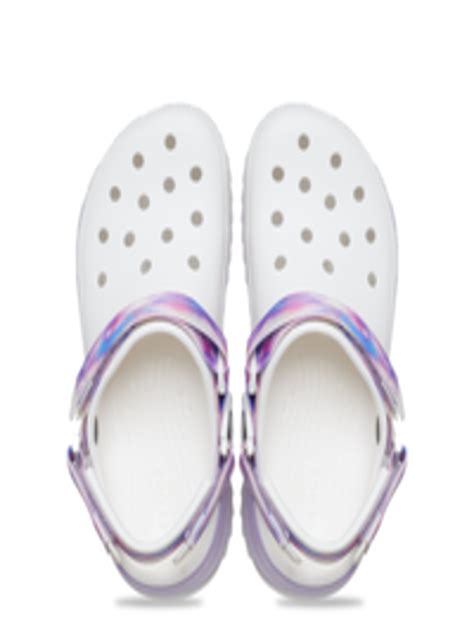 Buy Crocs Unisex White & Purple Clogs Sandals - Sandals for Unisex ...