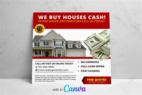 We Buy Houses Flyer Template, We Buy Houses Social Media Flyer Template - Etsy