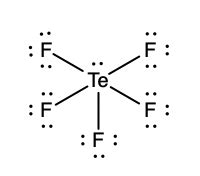 For the molecule, draw their Lewis structure and label their electron and molecular geometry TeF ...