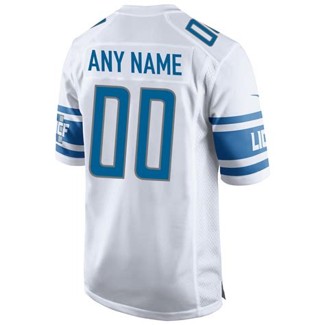 Men’s Detroit Lions Nike White Custom Game Jersey – Official Detroit Lions Online Shop