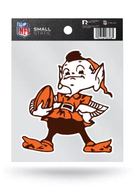 Cleveland Browns Brownie Logo 3” x 3.75” Static Cling Decal