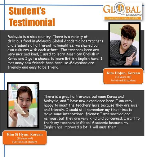 Student's Testimonial - Global Academic