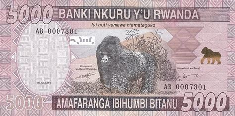 Rwanda 5000 Francs - Foreign Currency