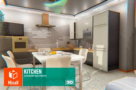 Kitchen - interior and props | 3D Interior | Unity Asset Store