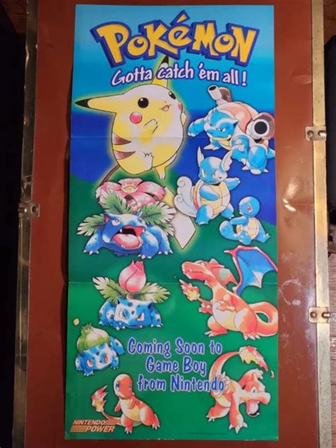 1999 OFFICIAL POKEMON Red/Blue Game Boy Nintendo Power Poster Original Authentic $139.99 - PicClick