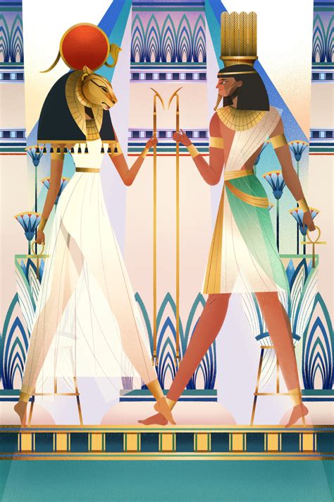 Meel T.'s Illustration - Gods and Goddesses of Ancient Egypt: Egyptian Mythology