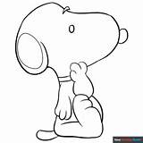 Snoopy Coloring Page  Easy Drawing Guides sketch template