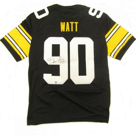 Pittsburgh Steelers #90 T.J. Watt Autographed Nike Limited Home ...