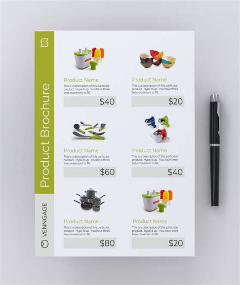 a brochure is shown with different items on it