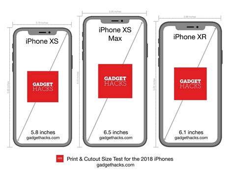 Print These iPhone XR, XS & XS Max Cutouts to See Which Size Is Right ...