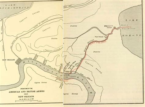 Battle of New Orleans British landing map | Battle of new orleans, New orleans map, New orleans ...