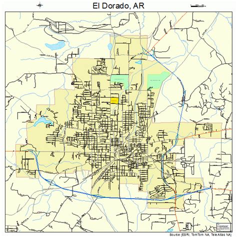 El Dorado Arkansas Street Map 0521070