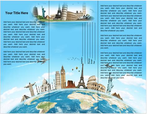 Travel Brochure Template - Word Templates for Free Download