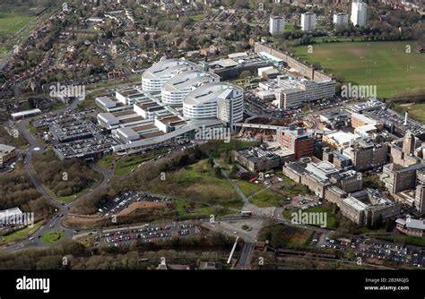 aerial view of Queen Elizabeth Hospital Birmingham Stock Photo - Alamy