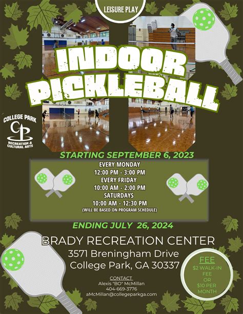 Pickleball — College Park Recreation and Cultural Arts