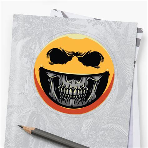 'Skull emoji smile' Sticker by mouad naouiri | Emoji design, Smile ...