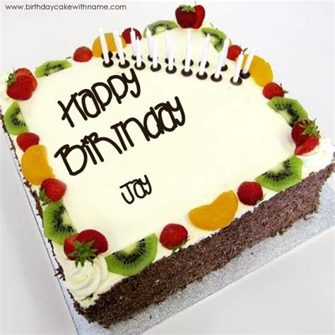 Birthday Cake With Name Jay | Birthday cake, Cake name, Cake