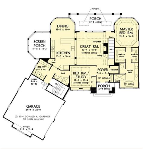 Lake Front Plan: 2,607 Square Feet, 4 Bedrooms, 4 Bathrooms - 2865-00297