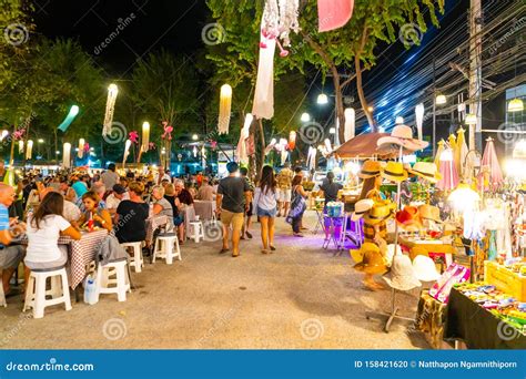 HUA HIN, THAILAND - FEB 24 2019: Cicada Market in Hua Hin. it is a Famous Night Market, Consist ...