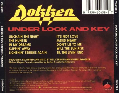 A Review of the Album "Under Lock and Key" 1985 by the Band Dokken | HubPages