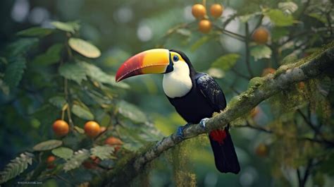 Premium AI Image | Toco toucan in the reserve of exotic tropical birds