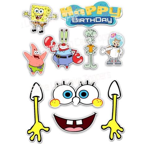 SPONGEBOB CAKE TOPPER SET | Shopee Philippines