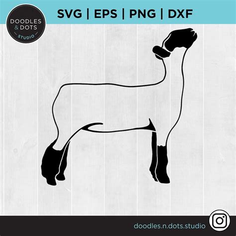 Show Lamb SVG, Lamb SVG, Market Lamb Silhouette, Suffolk Lamb Png ...