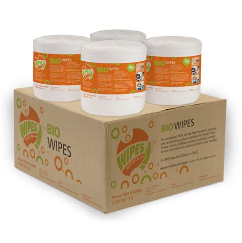 BioWipes – 100% Biodegradable Antibacterial Wipes (4 Rolls Per Box ...