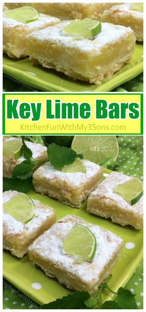 Easy Key Lime Bars - Kitchen Fun With My 3 Sons