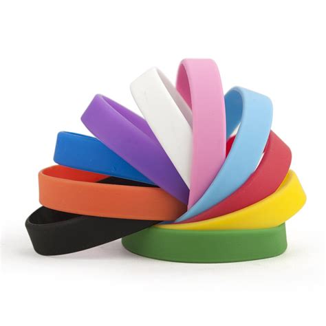 silicone bracelets 2: (Price/Dozen)GOGO Mixed Colors Adult's Blank Silicone Wristbands, Rubber ...