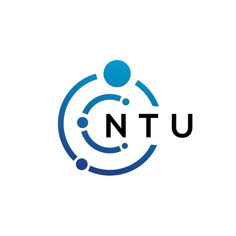 NTU letter technology logo design on white background. NTU creative initials letter IT logo ...