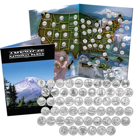 2010 - 2019 BU America the Beautiful Parks Quarters with Map