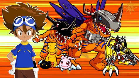 Digimon! Tai, Agumon, and his evolutions Wallpaper by Mugen-SenseiStudios on DeviantArt