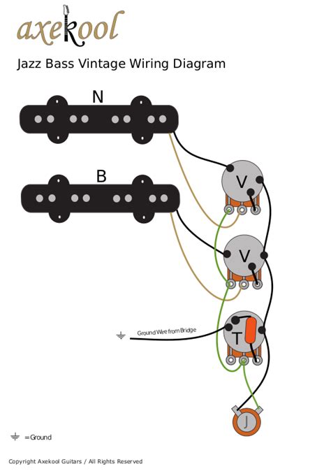 Fender Jazz Bass Wiring Diagram & Fitting Instructions, Jazz Bass