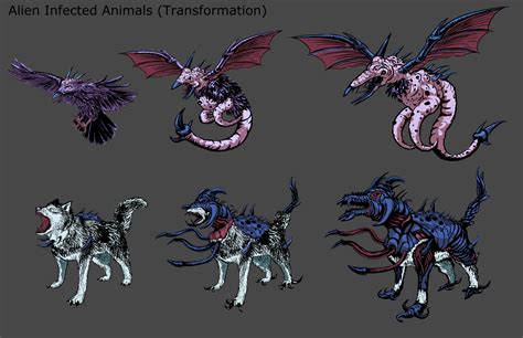 ArtStation - Alien Infected Animal Transformation Phases