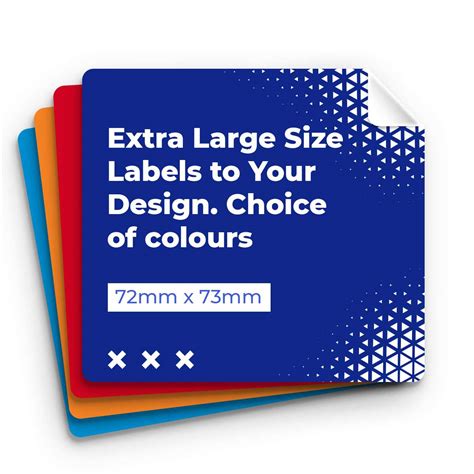 Single Colour Custom Labels 72mm x 73mm - The Label People