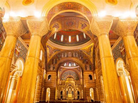 Interior View of the Cathedral Basilica of Saint Louis Stock Photo ...