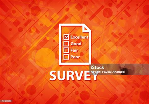 Survey Orange Background Stock Illustration - Download Image Now ...