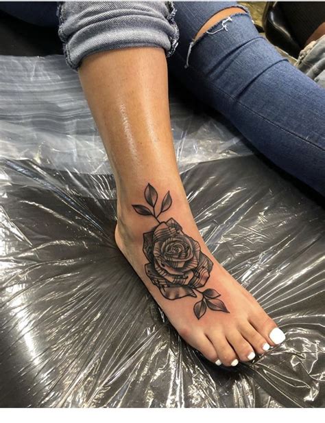 Another rose tattoo | Inspiring Ladies | Cute foot tattoos, Foot tattoos, Tattoos