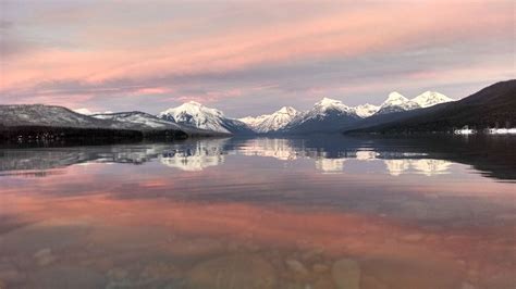 Winter sunset, Lake McDonald, Glacier National Park, MT, USA [4320x2432 ...