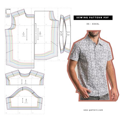 Button Up Shirt - Sewing Pattern PDF