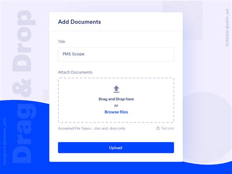 Drag And Drop File Upload UX | Add Documents by Zahir Patel on Dribbble