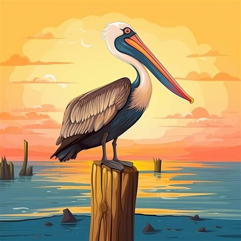 Pelican Vector Art Print Free Stock Photo - Public Domain Pictures