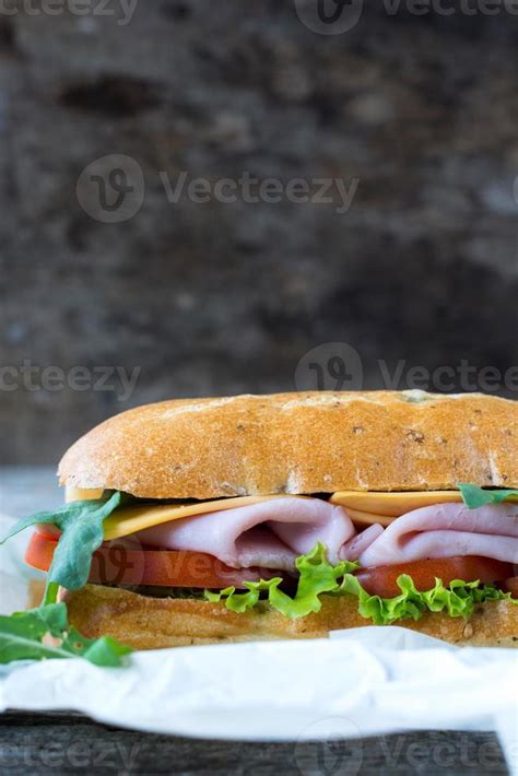 Sandwich with ham and cheese 23101818 Stock Photo at Vecteezy