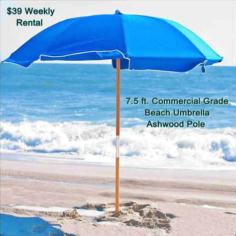 $39 Beach Umbrella – Weekly Rental – North Strand Beach Service