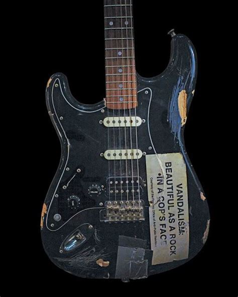 Kurt Cobains vandalism fender stratocaster | Guitar, Acoustic guitar, Electric guitar