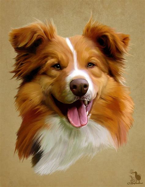 Realistic Dog portrait headshot painting. | Canine art, Dog drawing ...