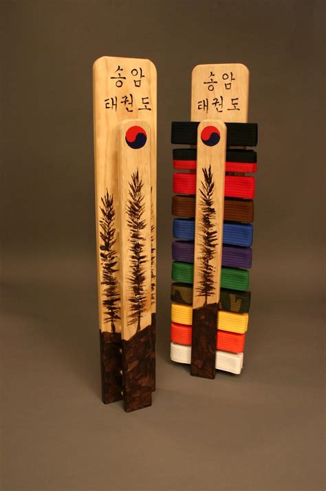 Songahm Taekwondo Pine Tree belt rack display - JEJA | Martial arts ...