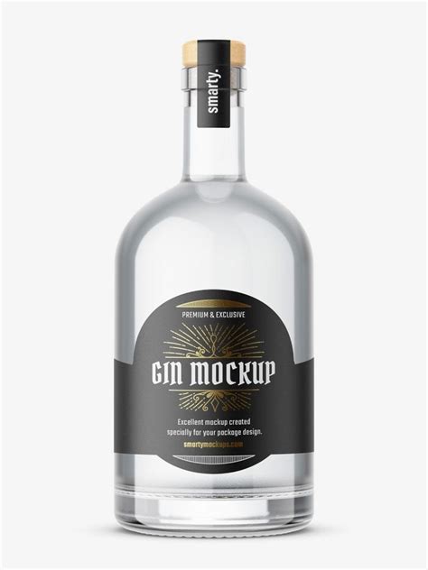 Dry gin bottle mockup - Smarty Mockups