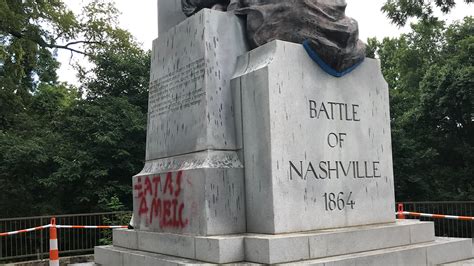 Civil War monument at Battle of Nashville Park vandalized